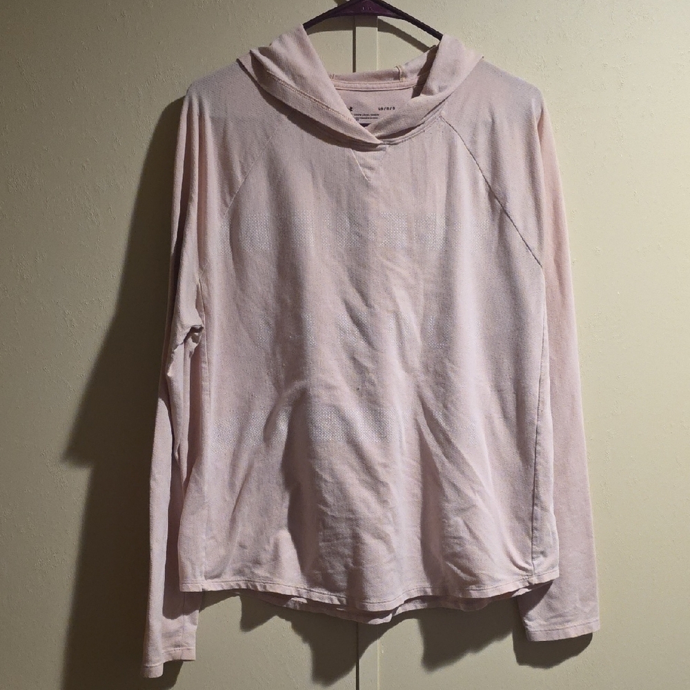 Under Armour Women' Light Pink Light Hoodie (Large)